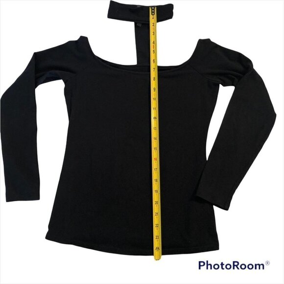 NWOT Guess Long sleeve Black Top Size Small with  Mock neckline - Picture 6 of 8
